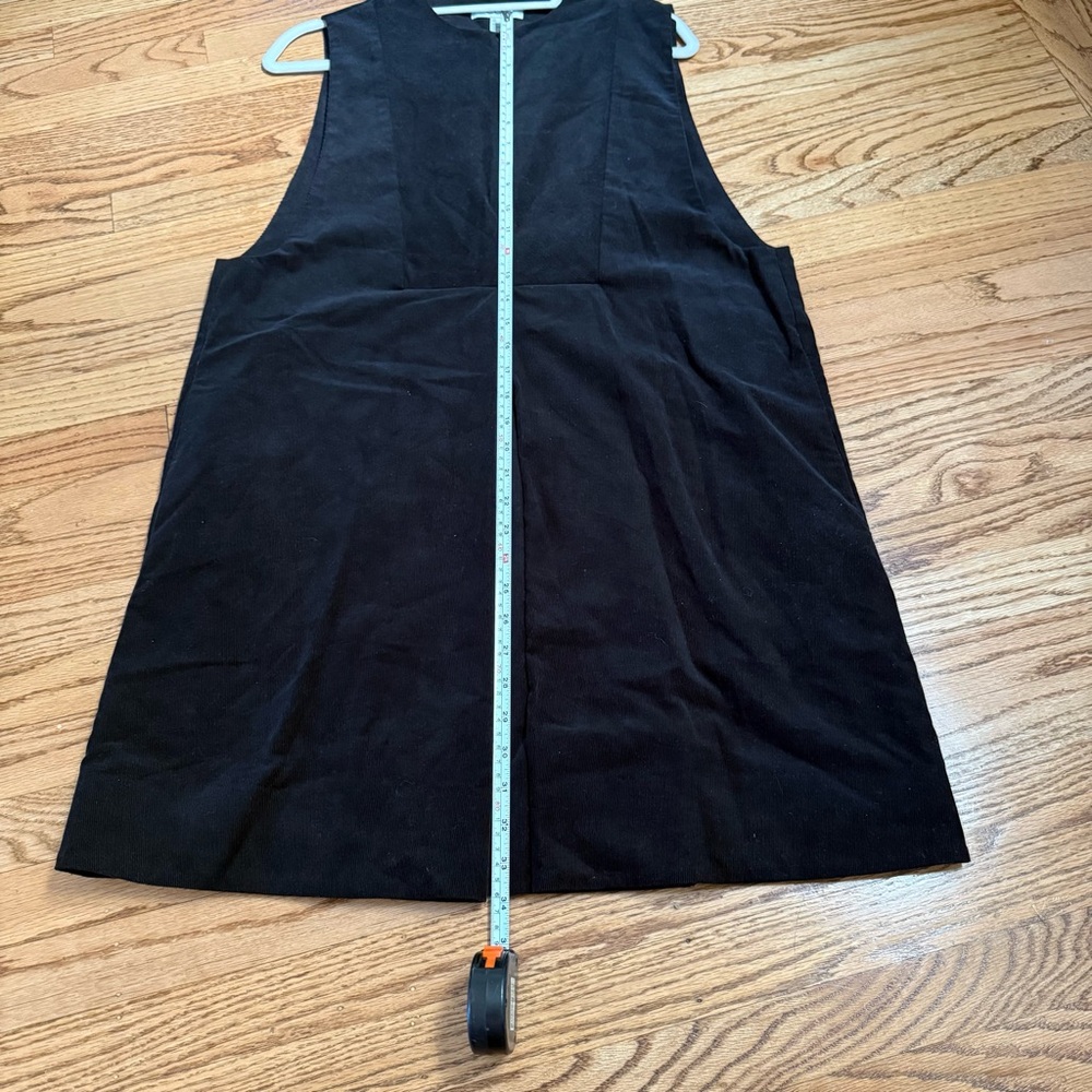 COS Bib-Front Corduroy Mini Dress β Black β Size 8 - Picture 9 of 11